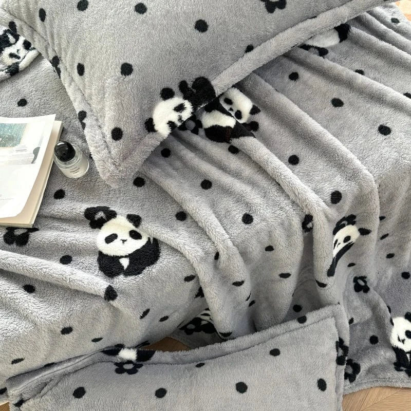 Canvanation Plaid Chauffant – Motifs Cartoon Rétro, Ultra-Doux et Confort Hiver