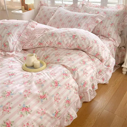Canvanation Housse de Couette 100% Coton Uni (Style Pastoral)