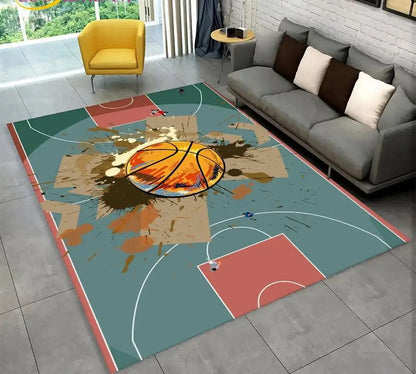 Canvanation 16 / 120x160cm Tapis De Chambre - Terrain De Basketball
