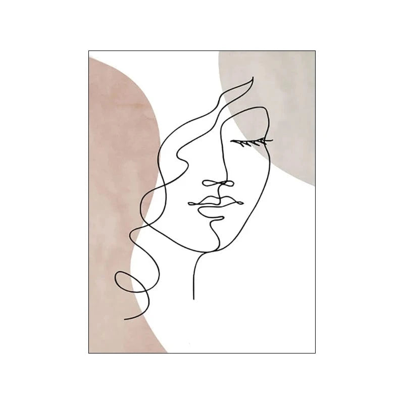 Canvanation E / 30x42cm Affiche Abstrait Couple Dessin