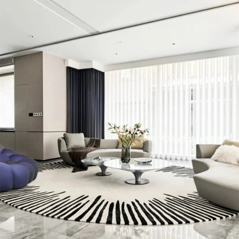 Canvanation C / Diametre 100cm Tapis De Salon Rond - Moelleux Et Doux