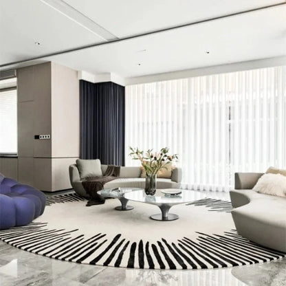 Canvanation C / Diametre 100cm Tapis De Salon Rond - Moelleux Et Doux