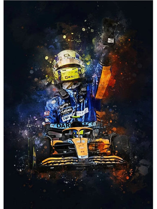 Poster F1 Formule 1 Course Legende Dessin