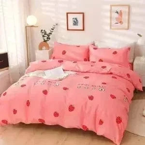 Canvanation 22 / 2.0X2.3M quilt cover Couette en Polyester & Coton – Style Pastoral, Impression Réactive Motifs Plantes et Rayures