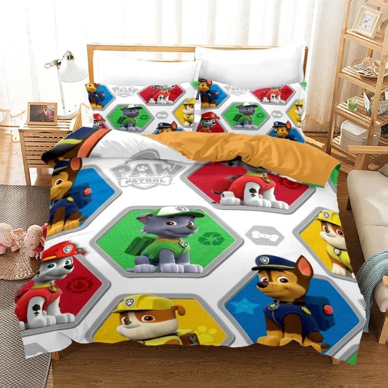 Canvanation 2 / EU Twin 135x200cm Housse De Couette - Paw Patrols Enfant 18 Couleurs