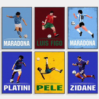 Poster Fooball - Messi Pele Neymar