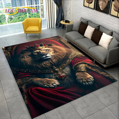 Tapis De Chambre - Dream Lion Animal 3D