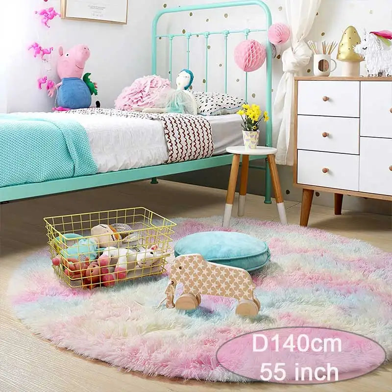 Tapis De Chambre Rond - Multicolor