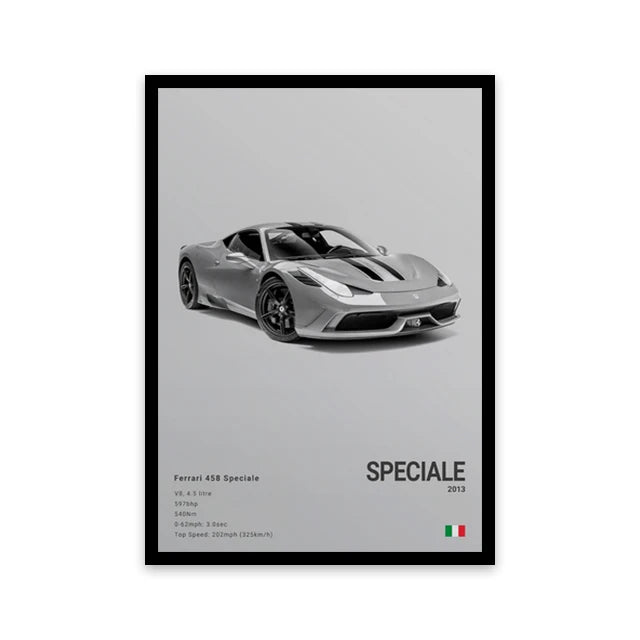 Affiche Voiture Sportif  R8 RS3 M3 M5