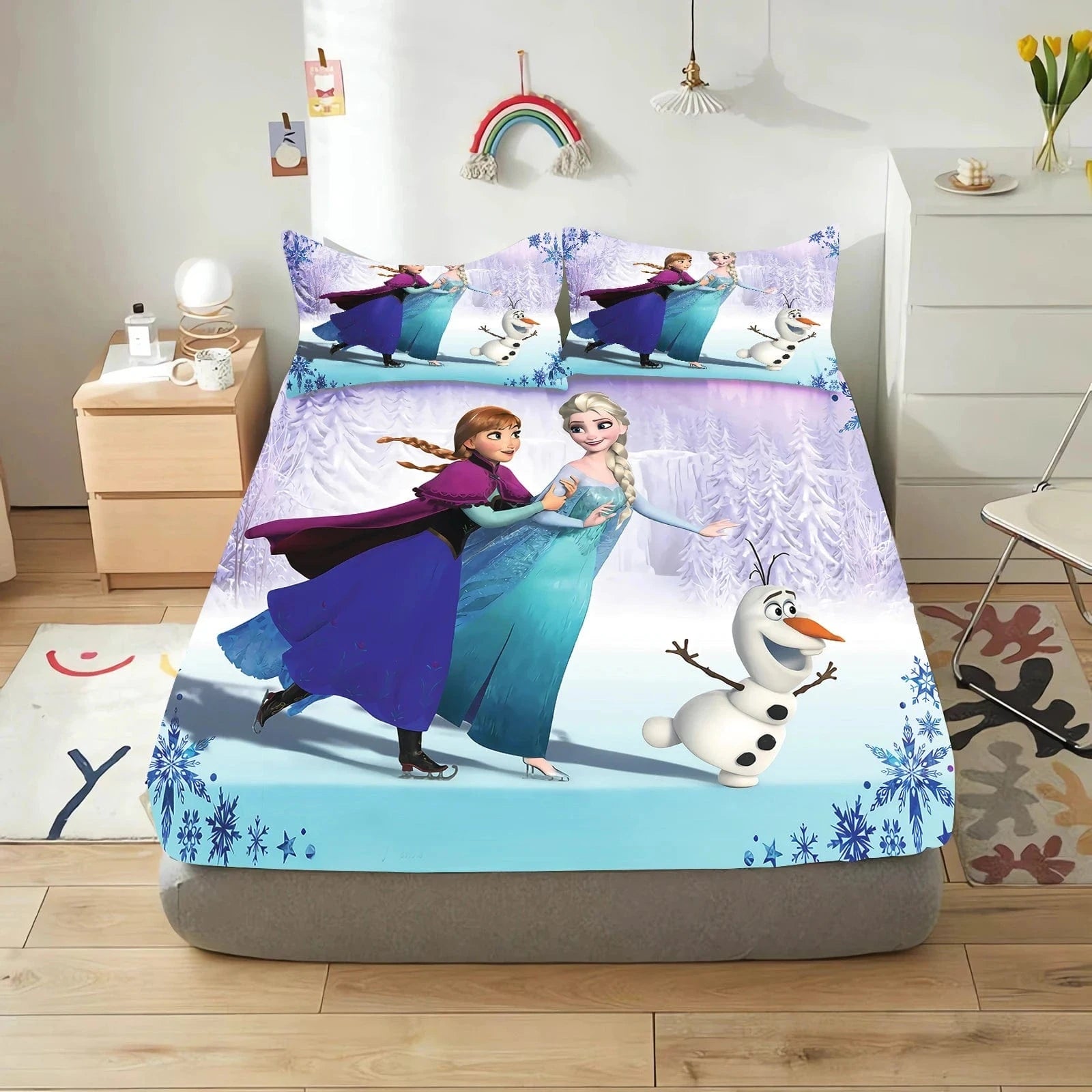 Canvanation Housse de Couette Frozen - Un Voyage Magique au Coeur de l'Hiver