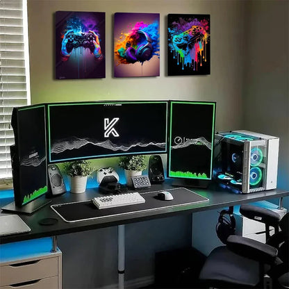 Affiche Chambre Gaming Coloré Neon