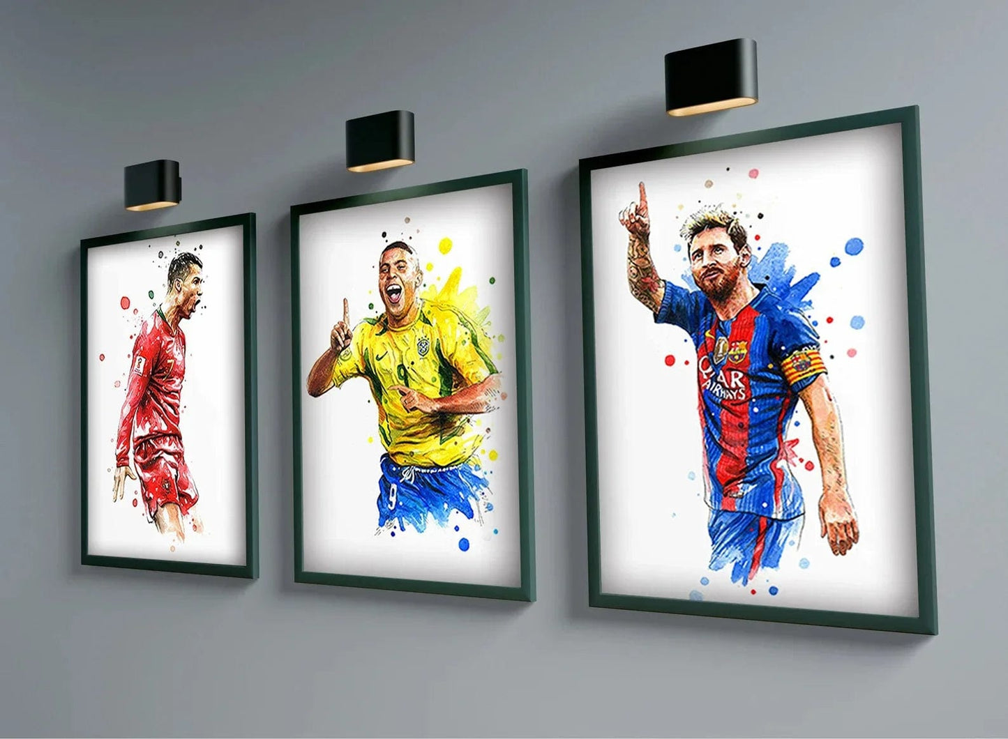 Affiche Messi, Ronaldo, Football