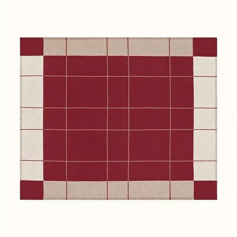 Canvanation Blanket-7 / 43x43cm Plaid en Maille Style Européen en Cachemire Synthétique – Anti-Boulochage