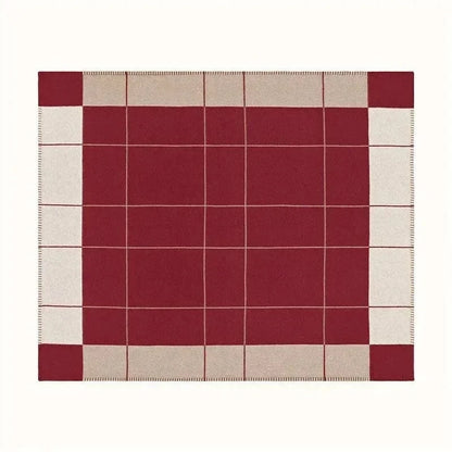 Canvanation Blanket-7 / 43x43cm Plaid en Maille Style Européen en Cachemire Synthétique – Anti-Boulochage