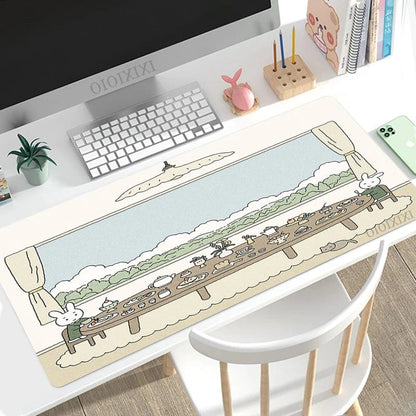 Canvanation 6 / 90x40x2 CM Tapis De Souris  - Cute Lapin Dessin Anime
