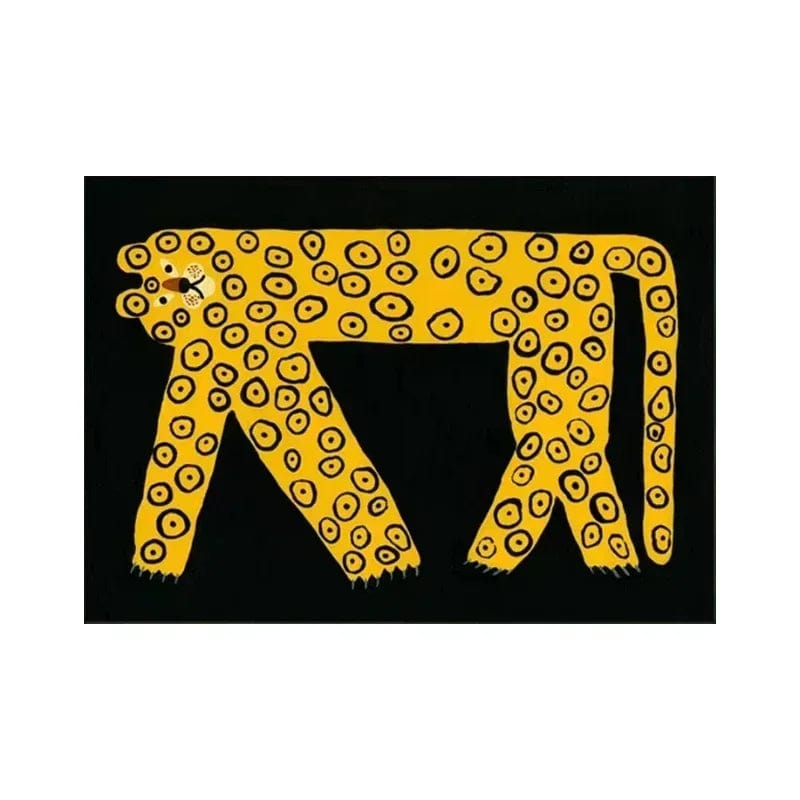 Canvanation CC350-QD / 200x200cm Tapis De Chambre - Animaux De La Jungle Abstrait