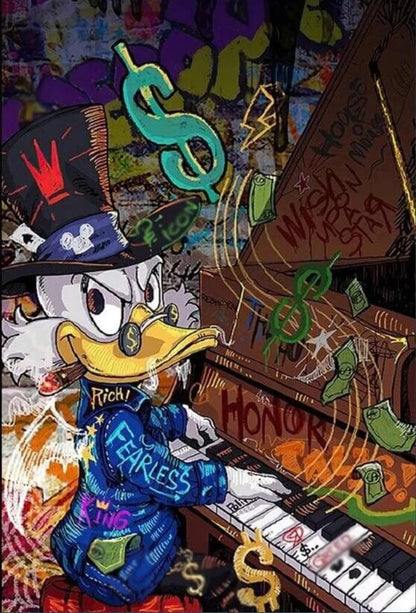 Poster Picsou Donald Diamand Street Art