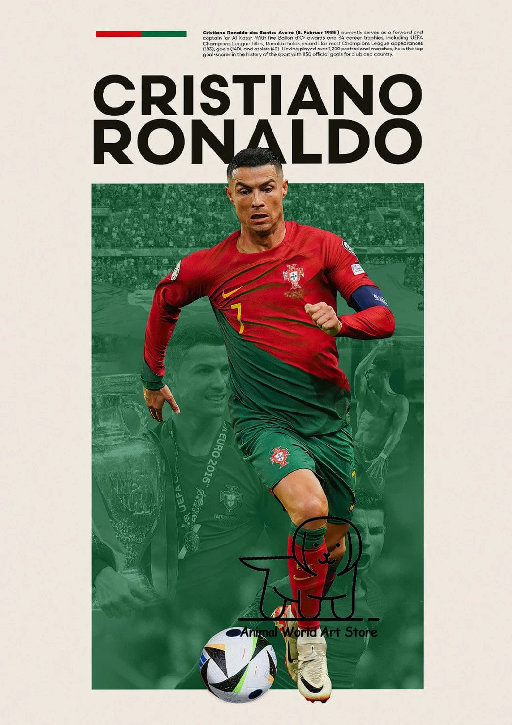 Affiche Football Joueurs Messi Et Ronaldo