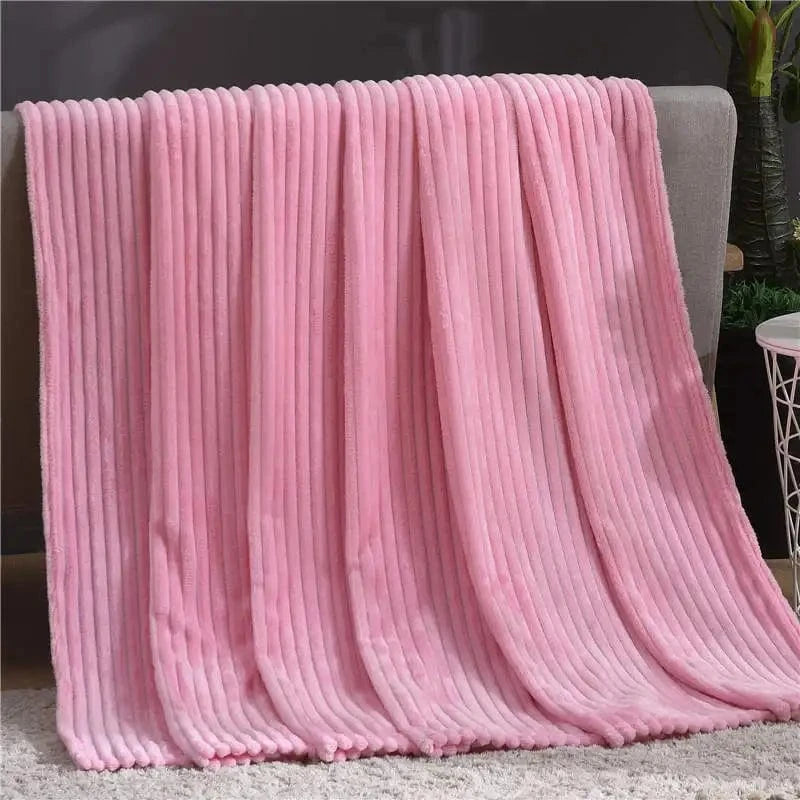 Canvanation Rose / 200x230cm(78x90inch Couverture Polaire Rayé