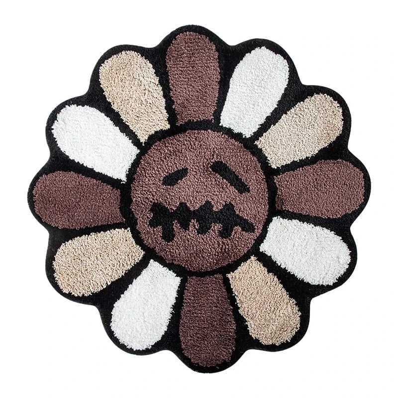 Tapis De Chambre - Visage Souriant En Forme De Fleur