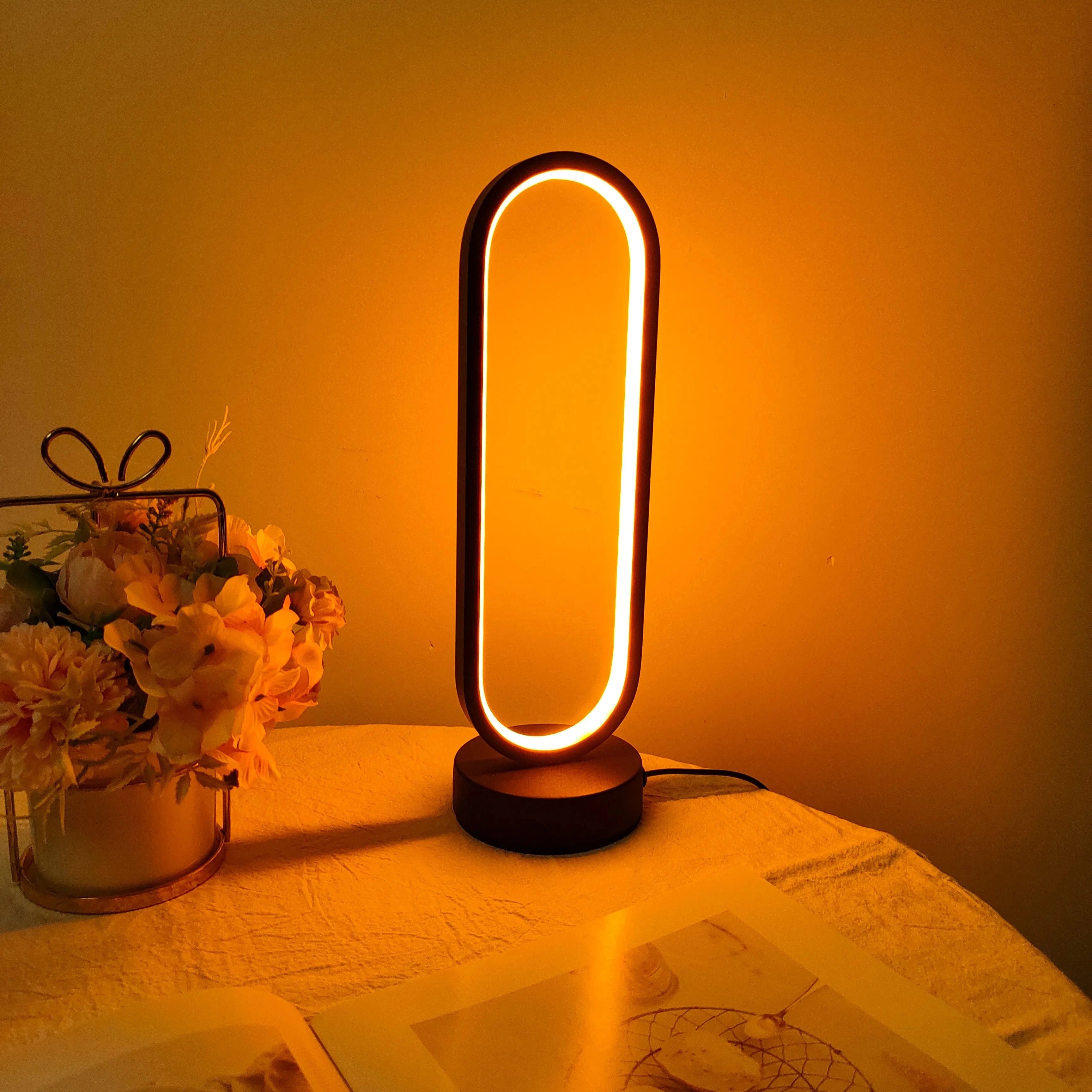 Canvanation Noir / 3 Lampe de Chevet Moderne LED – Basse Consommation 5V, Design Élégant pour Chambre