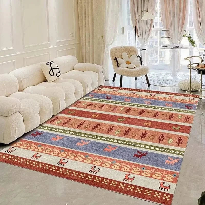 Canvanation flannel-3 / custom contact us Tapis Berbère rectangulaire style bohème – Motifs marocains & floraux 3D