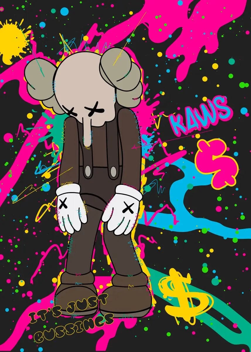 Canvanation 5 / 40X60cm Sans Cadre Poster Street Art Kaws Graffiti de l'Âme Citadine