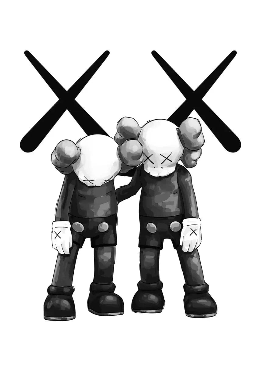 Canvanation 22 / 40X60cm Sans Cadre Poster Street Art Kaws Et Son Fils