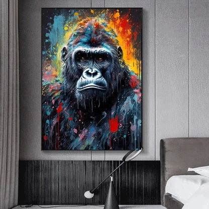 Affiche Graffiti Owl Gorilla Lion Tiger Animal Portrait Poster Monkey Giraffe Canvas Painting Abstract Wall Art Picture Room Home Decor