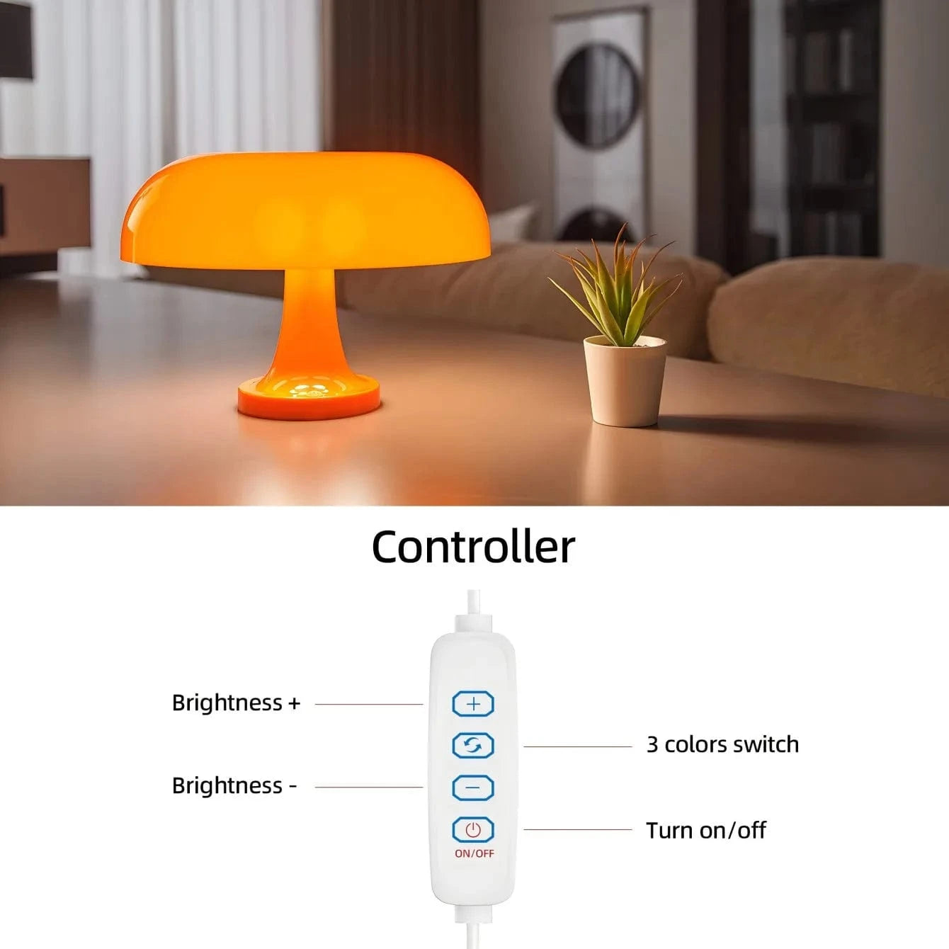Canvanation Lampe de Chevet LED Moderne en PVC – Dimmable, Rechargeable, Design Minimaliste