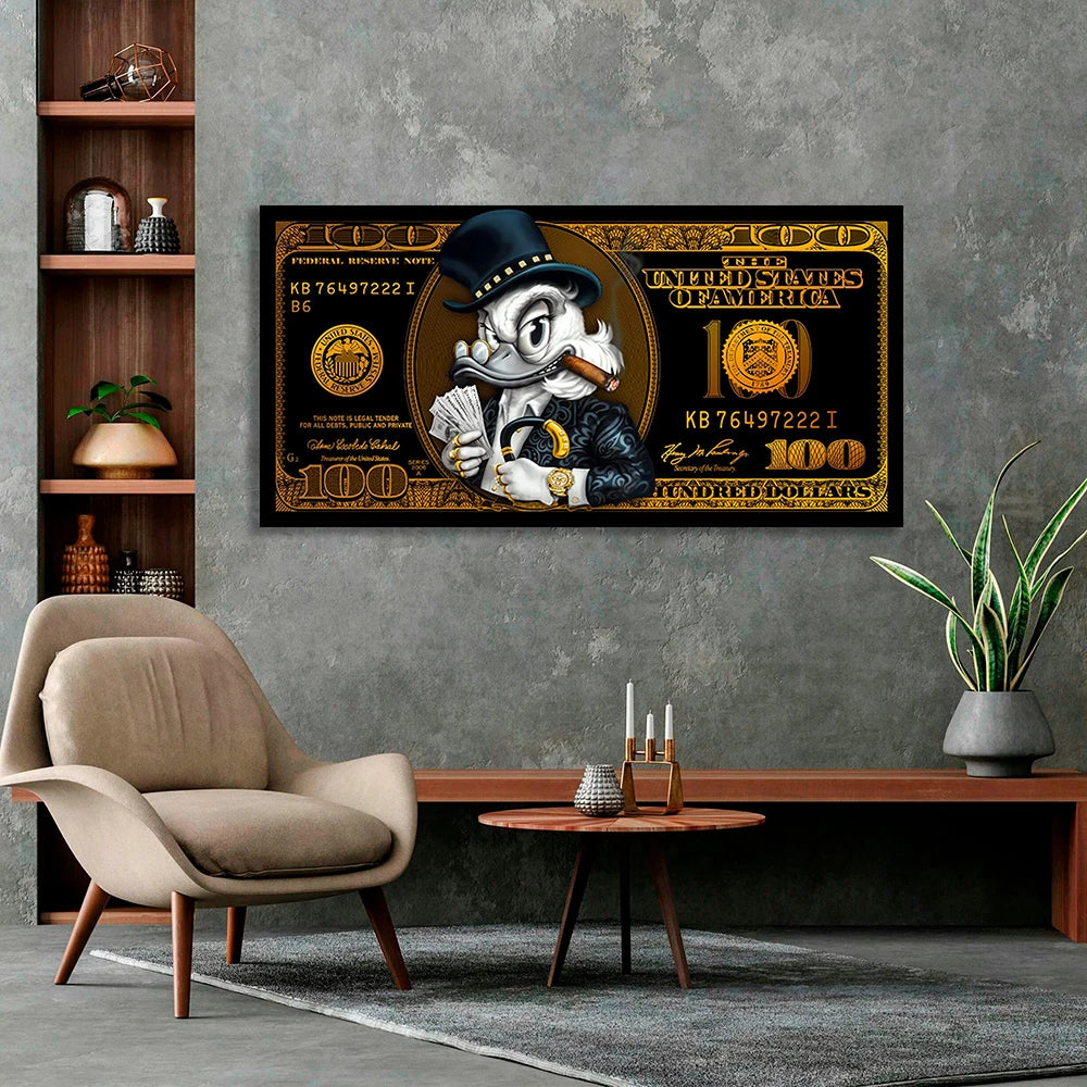 Affiche Pop Art Picsou Billet De Banque