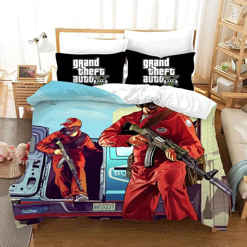 Canvanation 5 / 140x210cm 2pcs Housse De Couette - Game GTA V, Grand Theft Auto 5