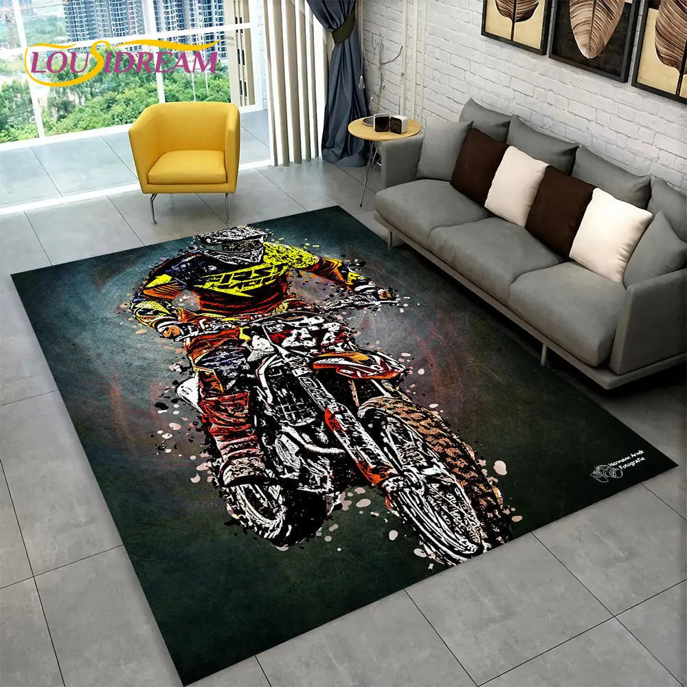 Tapis De Chambre - 3D Moto Racing