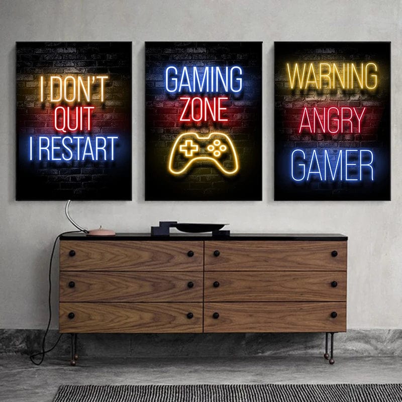 Canvanation Affiche Chambre Gaming Zone