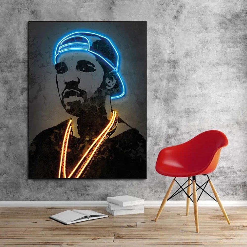 Affiche Neon Rap Pop Art Drake