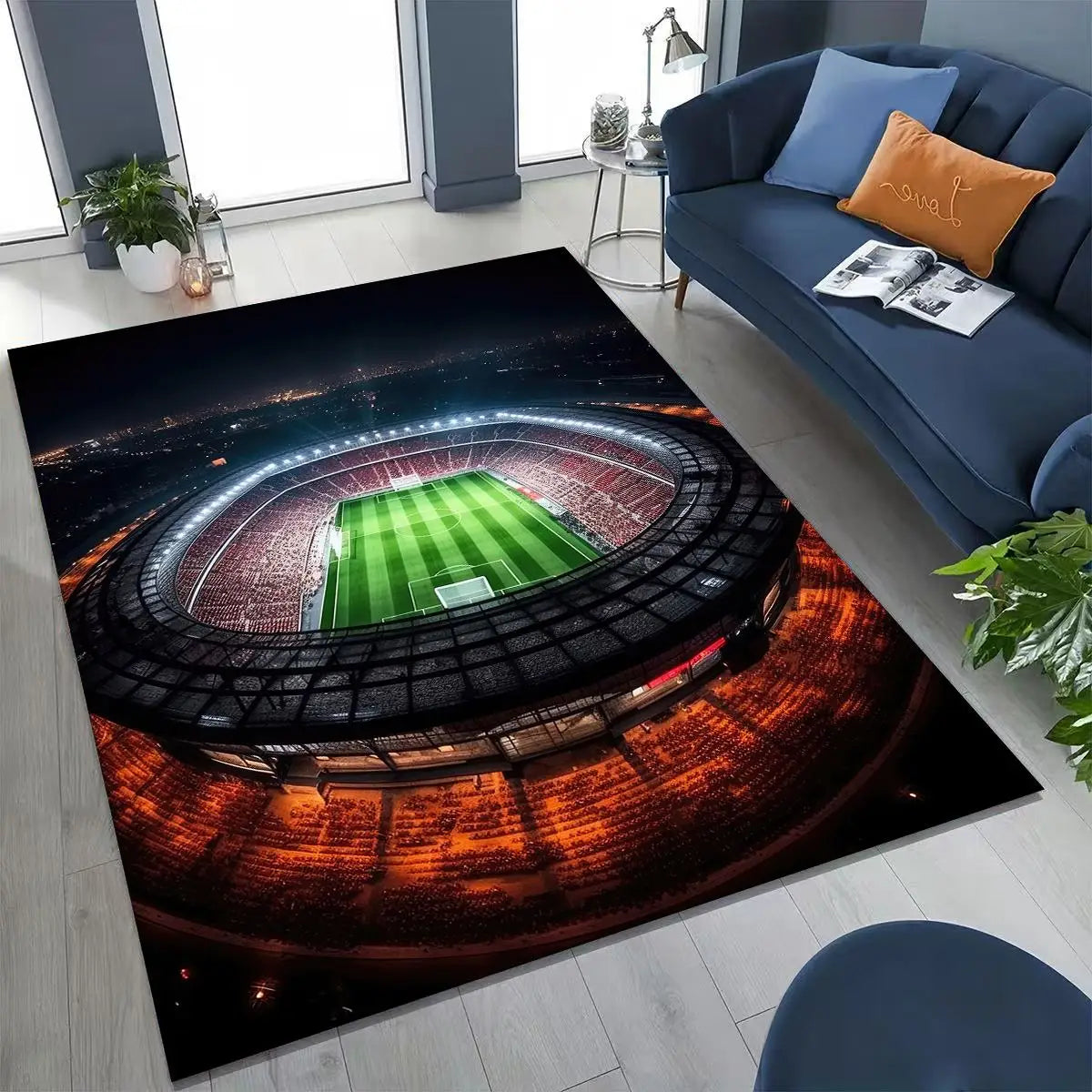 Canvanation 12 / 230x160cm( 90x62in ) Tapis De Chambre - 3D Terrain De Football Stade