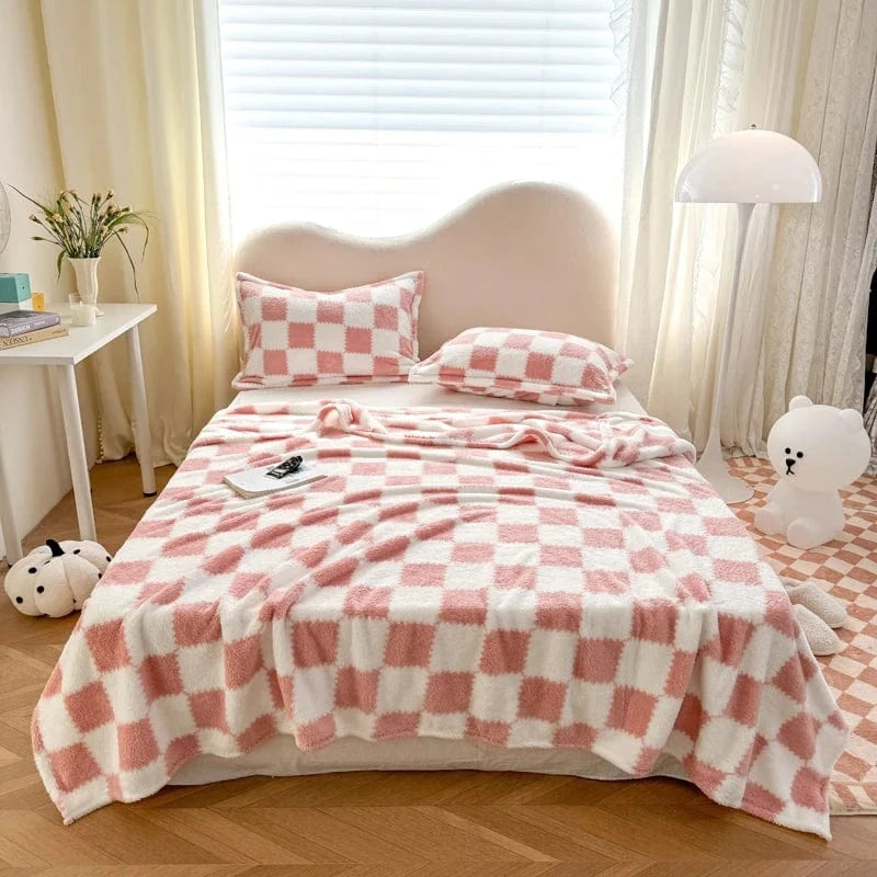 Canvanation Rose / 150x200cm Plaid Chauffant – Motifs Cartoon Rétro, Ultra-Doux et Confort Hiver