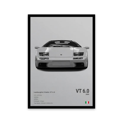 Affiche Voiture Sportif  R8 RS3 M3 M5