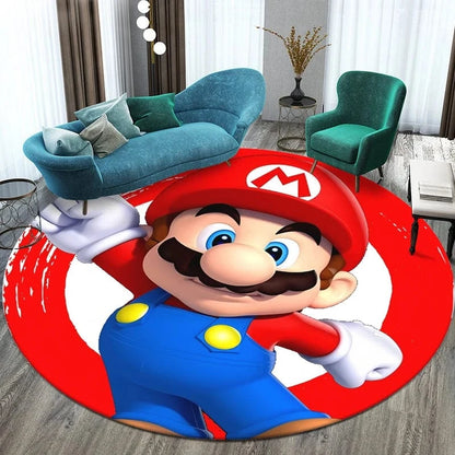 Canvanation 120cm(47.24 in) diam / 8 Tapis De Chambre - Film Mario