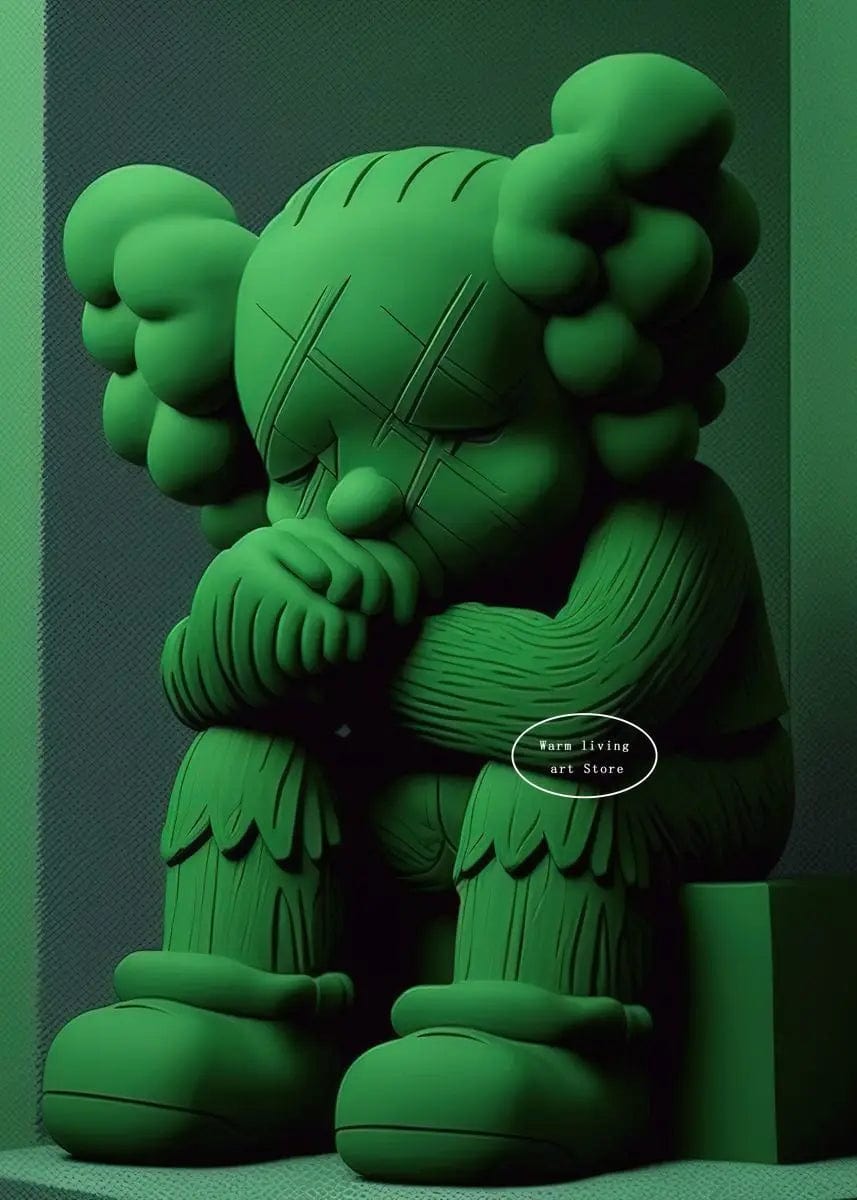 Poster Kaws Vert Foncé