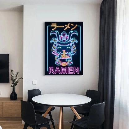 Affiche Japonais Neon Retro Nourriture Ramen