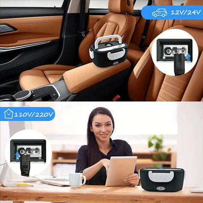 Canvanation Lunch Box Électrique Portable 2-en-1 – Chauffage Rapide & Polyvalent