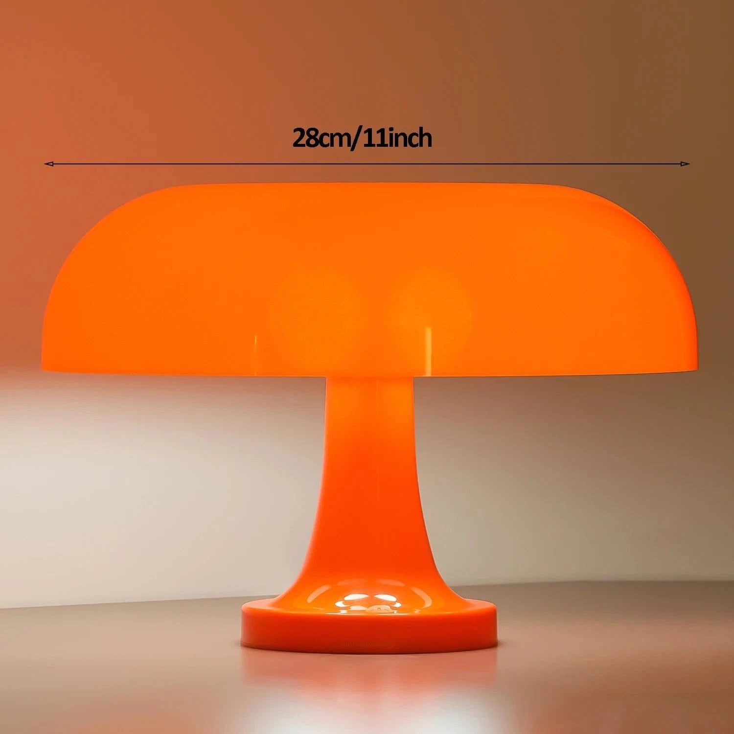 Canvanation Orange 28cm-11.02in / Usb Lampe de Chevet LED Moderne en PVC – Dimmable, Rechargeable, Design Minimaliste