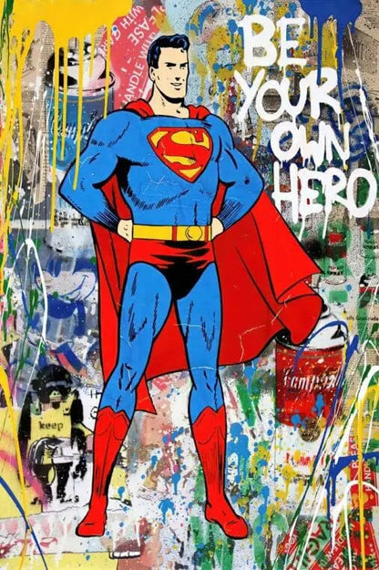 Affiche Street Art Super Héros