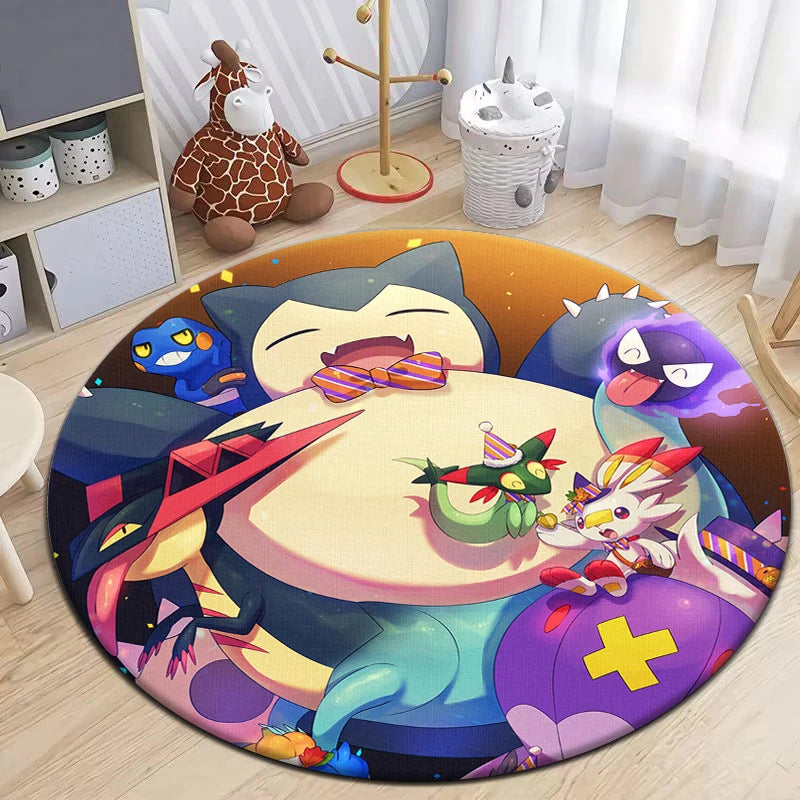 Tapis De Chambre Rond - Pokemon Pikachu