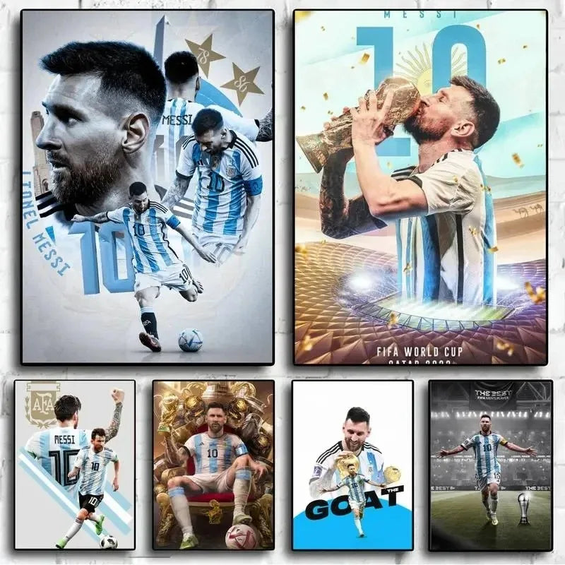 Poster Football Stars Messi Ronaldo