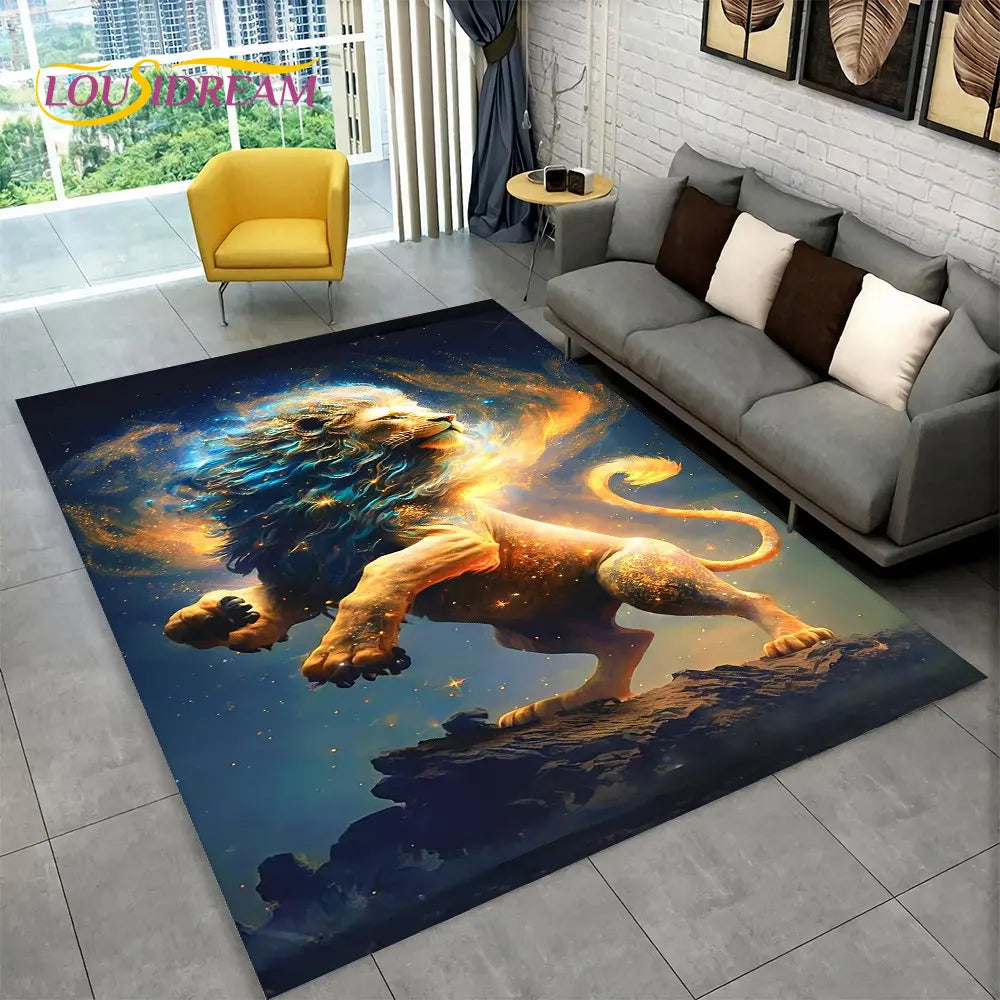 Tapis De Chambre - Dream Lion Animal 3D