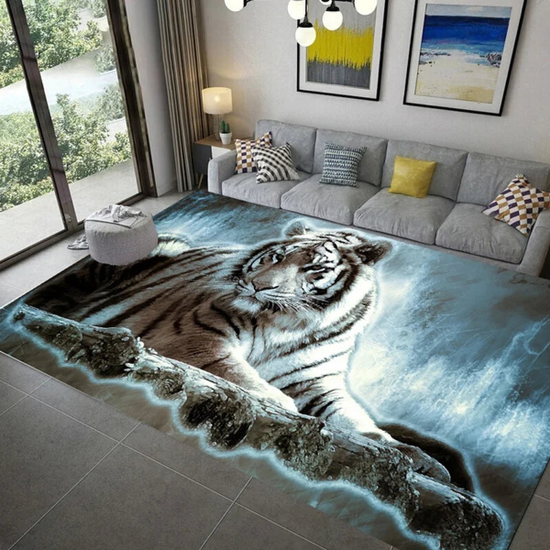 Tapis De Chambre - Tigre Lion Leopard