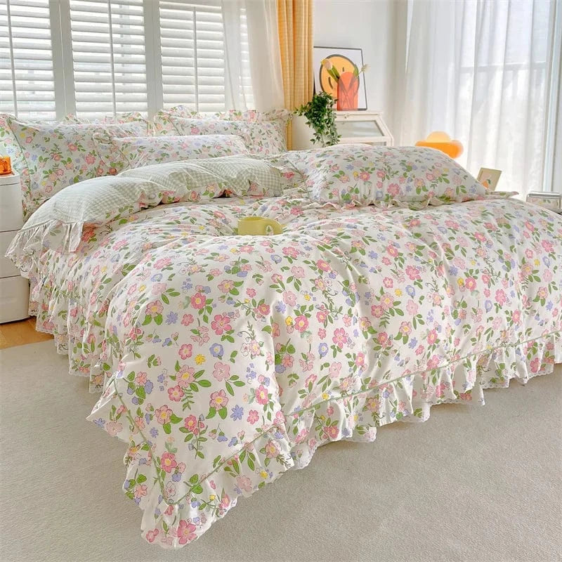 Canvanation 9 / 220X240cmx1 Housse de Couette 100% Coton Uni (Style Pastoral)