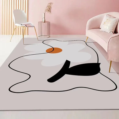 Canvanation FLANNEL-9 / 80x120cm 31.5x47.2in Tapis De Salon - Moderne Abstrait Ultra Doux